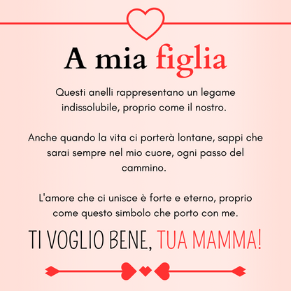 A MIA FIGLIA - COPPIA DI ANELLI LEGAME INDELEBILE